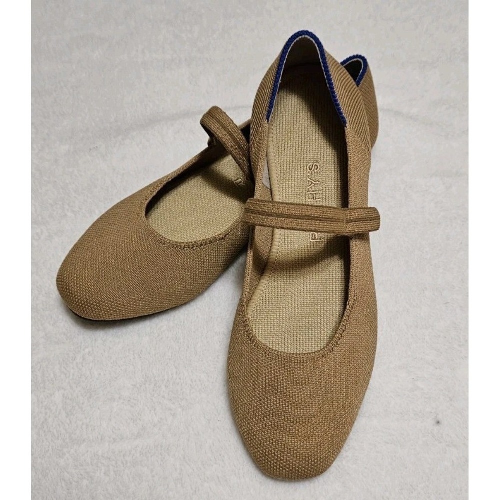 Rothys The Square Mary Jane Wren Size 6 Ballet Flats Pristine Condition
